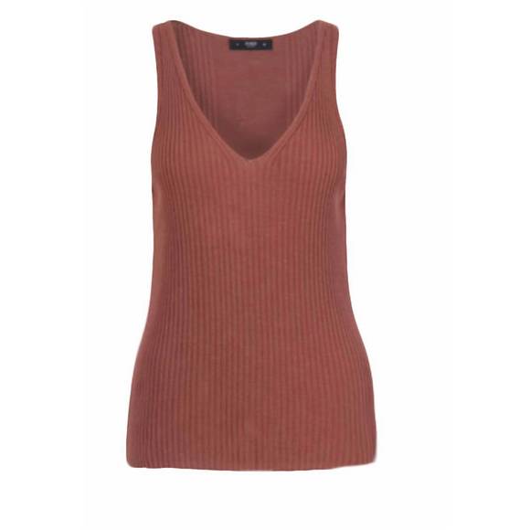 NEW IVKO knit ribbed tank in bronze - Picture 1 of 2